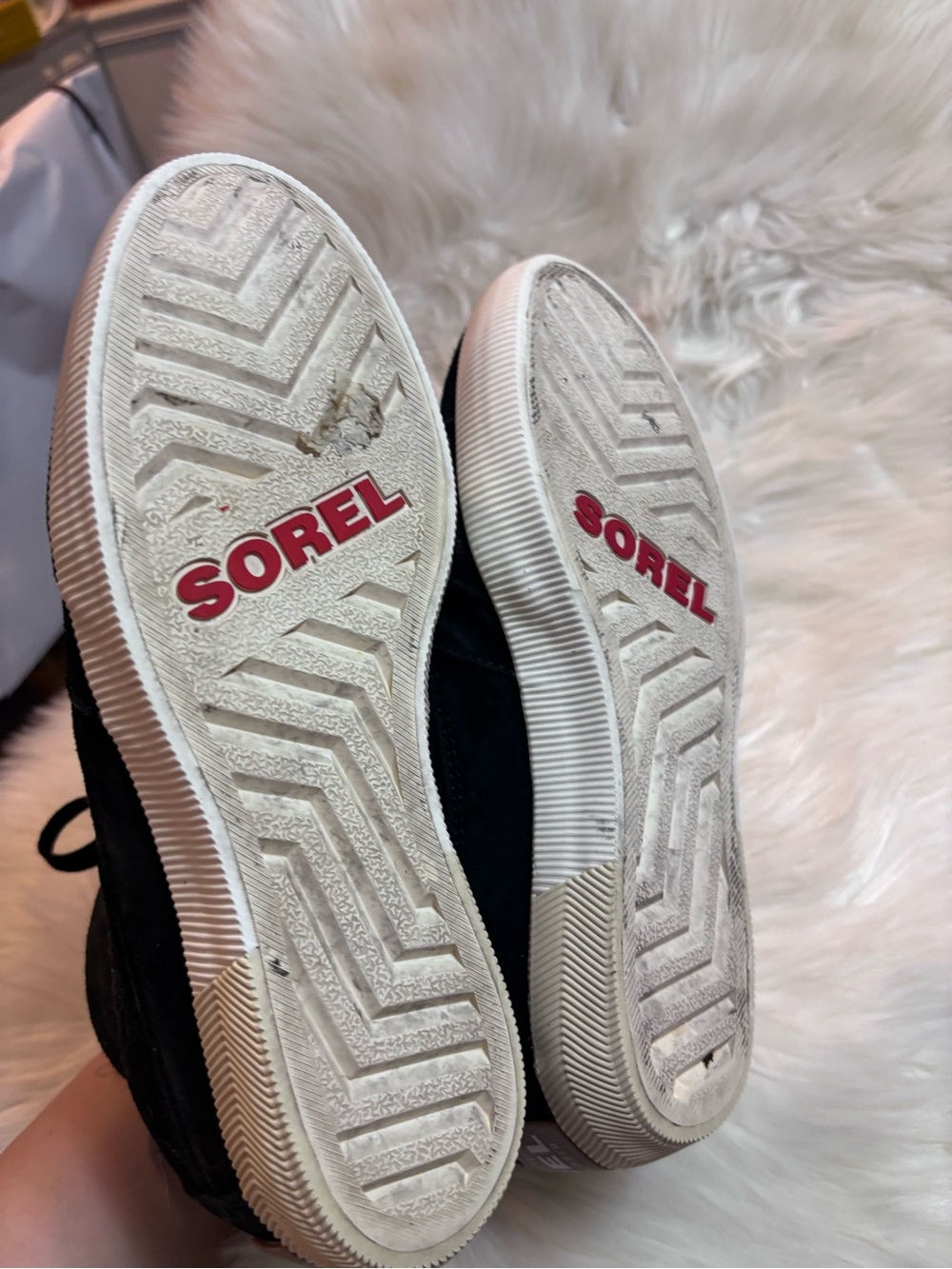 Sorel Black Suede Lace-Up Wedge Booties - Picture 8 of 8